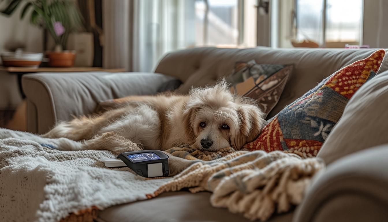 幼犬梳毛时的轻柔接触
